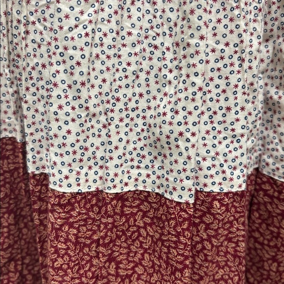 Vintage Hairston Roberson Tiered red white and blue prairie maxi skirt small - Picture 3 of 8